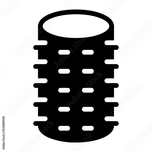 hairstyling glyph icon