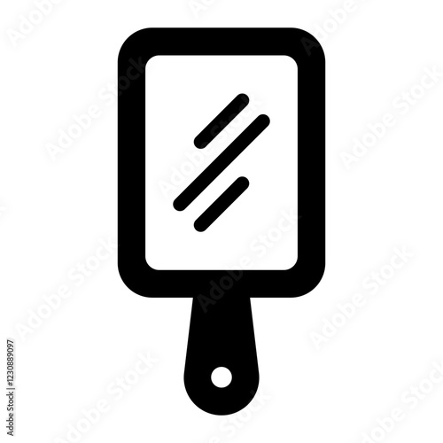 hand mirror glyph icon