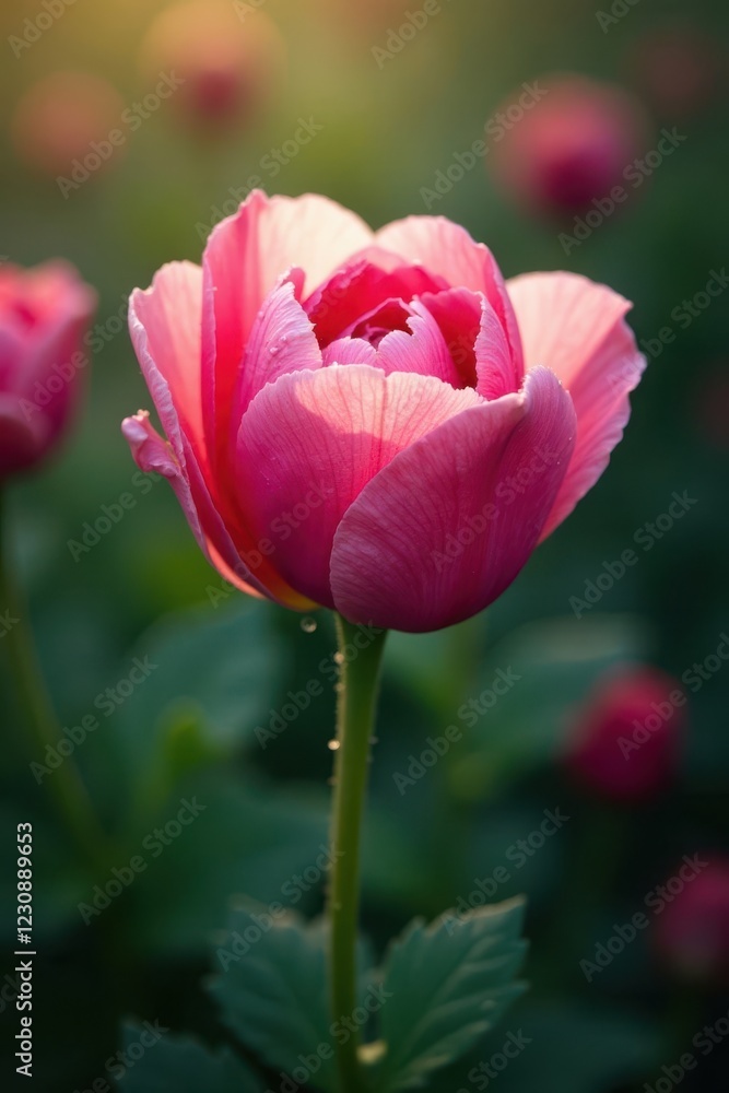 delicate flower petals unfolding in the morning dew , dewdrop, blossom delicate flower petals unfolding in the morning dew , dewdrop, blossom
