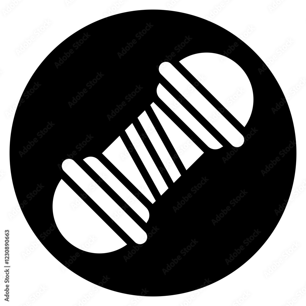 Obraz premium barber pole glyph icon