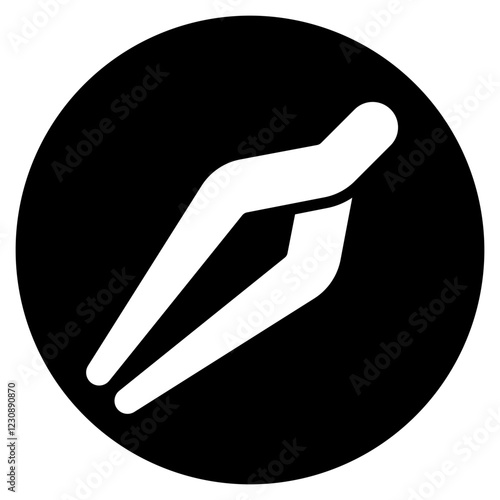 tweezers glyph icon