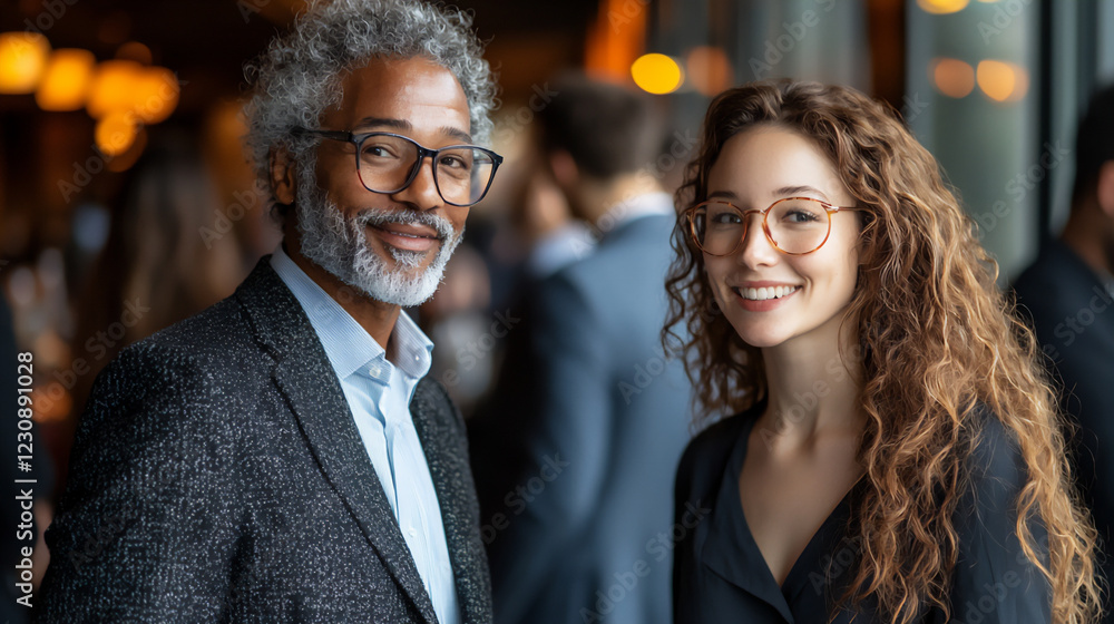 diverse professionals exchanging ideas at a business event diverse professionals exchanging ideas at a business event