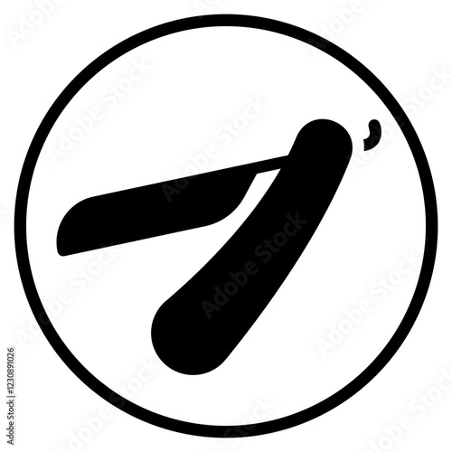 razor blade glyph icon