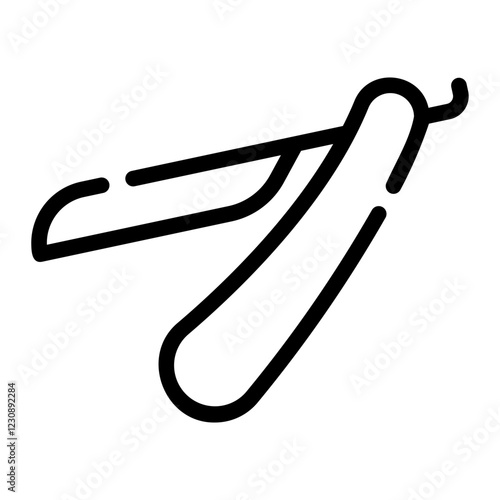 razor blade line icon