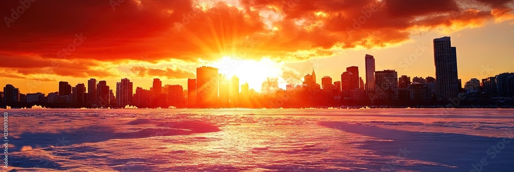 Obraz premium global warming concept with heat and climate change depicted