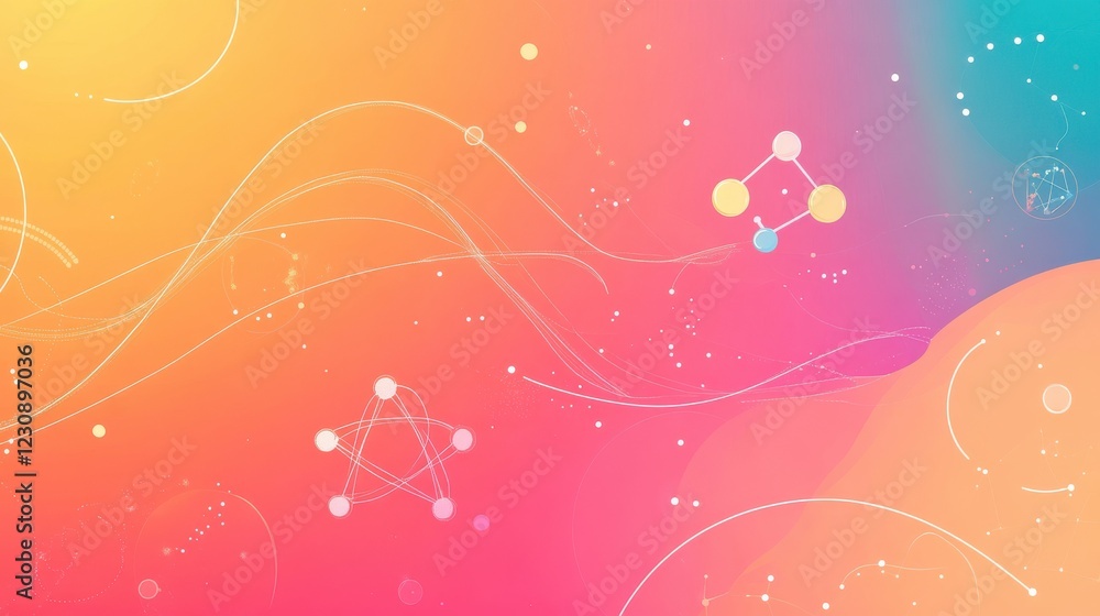 Abstract Colorful Background with Scientific Elements and Patterns Abstract Colorful Background with Scientific Elements and Patterns