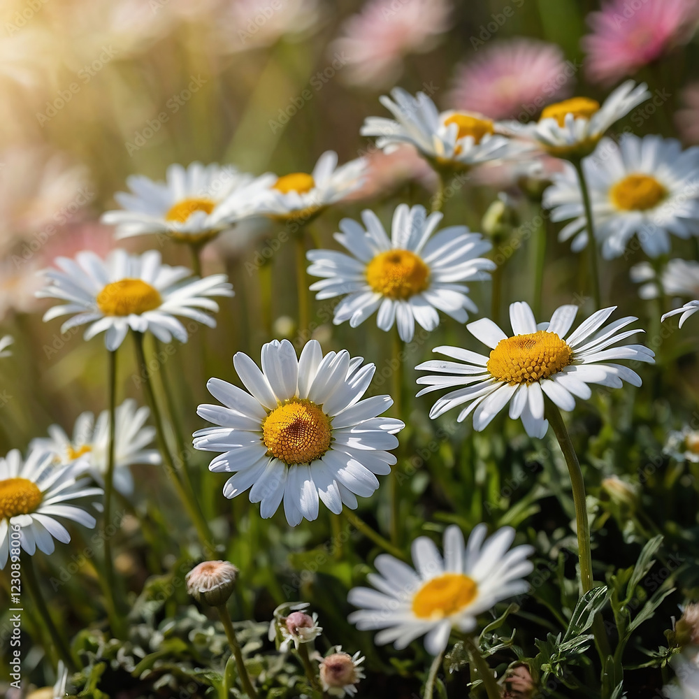 daisies in a garden daisies in a garden