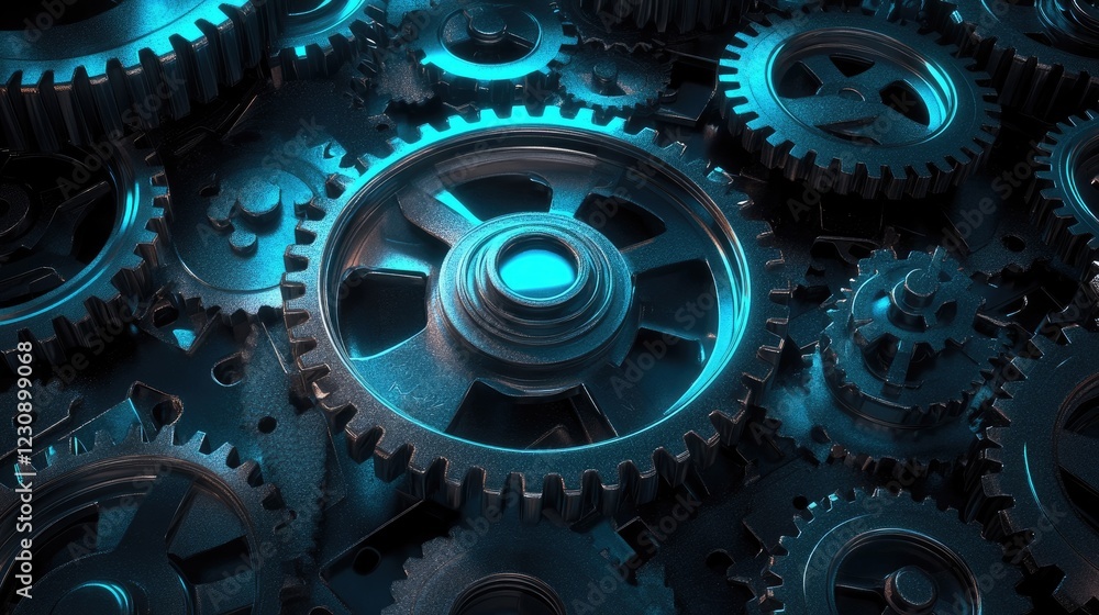 A smooth, futuristic mechanical background featuring high-tech gears and metallic surfaces illuminated by blue neon light. A smooth, futuristic mechanical background featuring high-tech gears and metallic surfaces illuminated by blue neon light.
