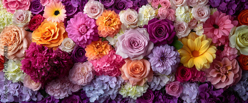 Wallpaper Mural Vibrant Colorful Flower Arrangement Closeup Torontodigital.ca