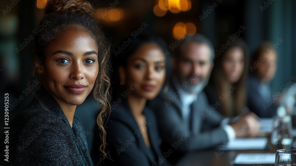 Fototapeta premium diverse team collaborating on a business project in a conference room