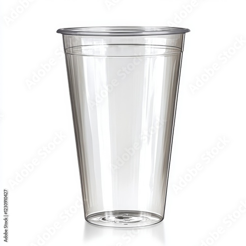 Wallpaper Mural Clear plastic cup isolated on white background. (1) Torontodigital.ca