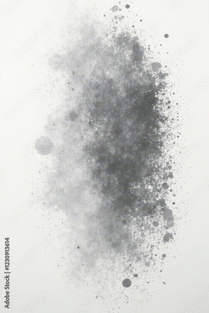 Fototapeta premium Ghostly grey smudges, faded photocopy texture on bright white , grain, faded, imprint