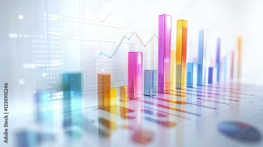 A visually appealing infographic featuring bar charts representing different sectors of a business, set against a clean white background, designed for effective communication of financial data.