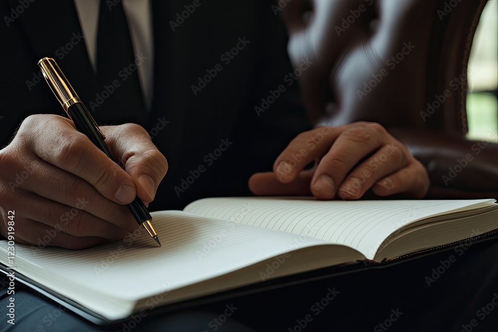 Ultra Quality Image of Businessman Writing on His Notebook Ultra Quality Image of Businessman Writing on His Notebook