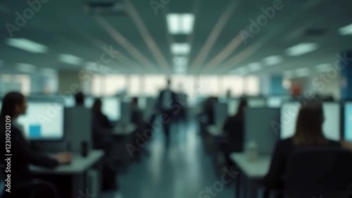 Wallpaper Mural the morning business Blurred in motion diverse team of business people in a light and modern office building, together and vivid place work animated background , 4k Torontodigital.ca