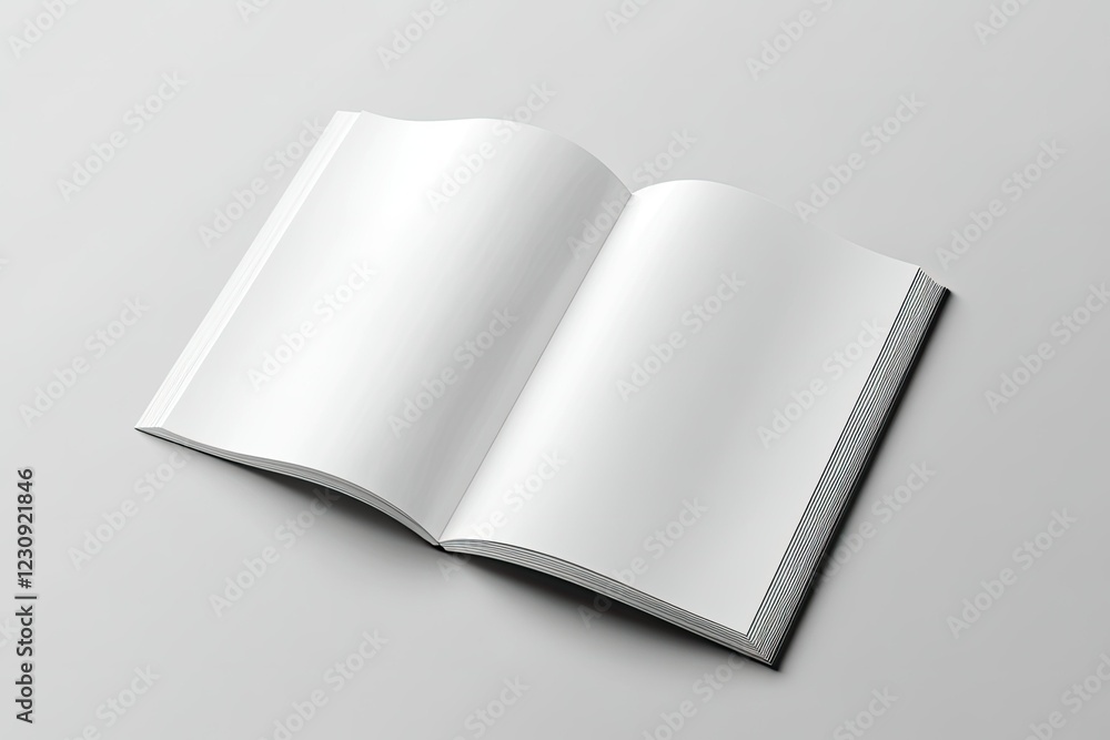 Blank White Brochure Mockup, Inside View Leaflet Booklet Cover Presentation Blank White Brochure Mockup, Inside View Leaflet Booklet Cover Presentation