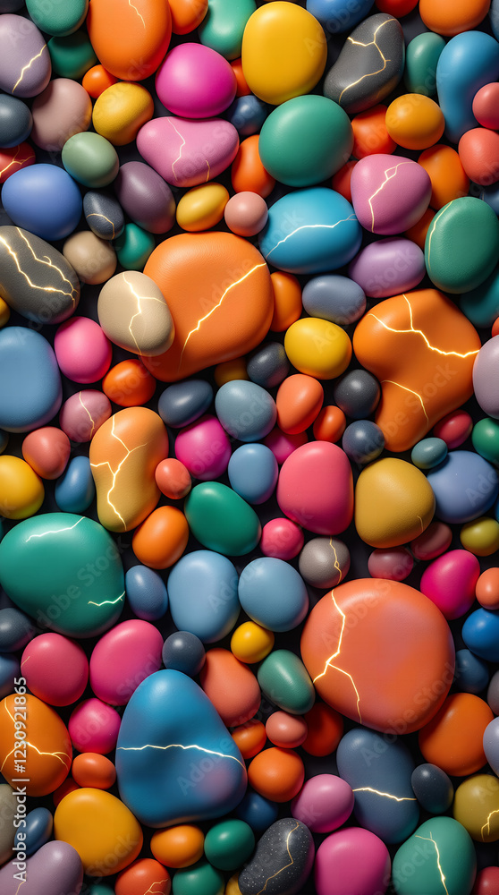 Colorful Candy Pebbles Easter Egg Sweets, Polka Dot Treats Colorful Candy Pebbles Easter Egg Sweets, Polka Dot Treats
