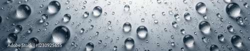 Wallpaper Mural Abstract gray backdrop with numerous water beads, gray, rain, sphere Torontodigital.ca