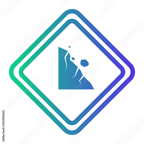 landslide Line Gradient Icon
