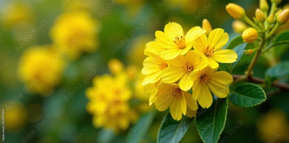 Yellow Mahonia flowers in profusion on a mature Aquifolium, nature, garden, spring blossoms Yellow Mahonia flowers in profusion on a mature Aquifolium, nature, garden, spring blossoms