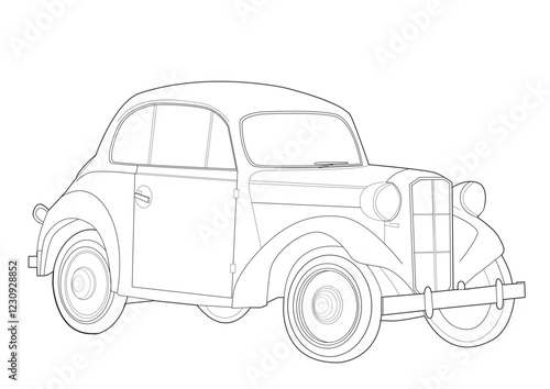 classic car lineart