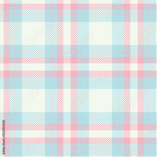 Cloudy sky inspired seamless plaid in muted blue