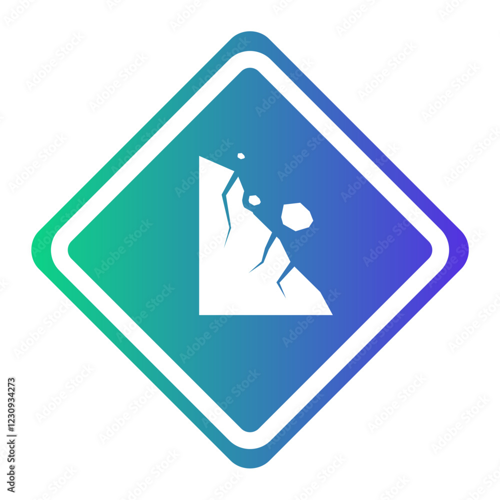 landslide Gradient icon landslide Gradient icon