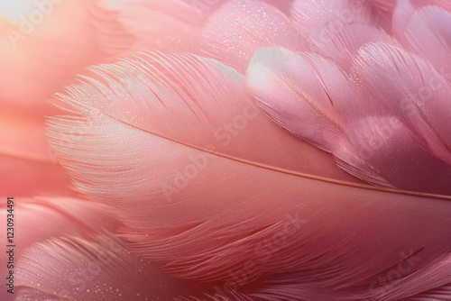 Wallpaper Mural Close up of soft pink feathers arranged in a beautiful pattern creating a textured background for wallpapers or design projects Torontodigital.ca