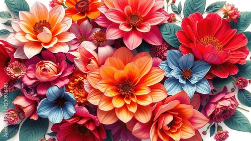 Floral Gift Wrap for Mom - Modern Abstract Pattern