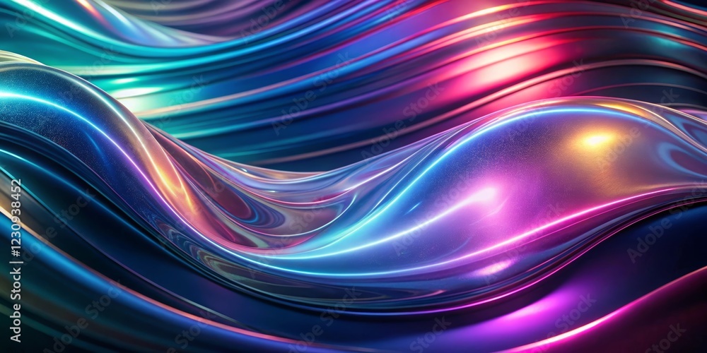 Abstract Colorful Liquid Metal Waves Abstract Colorful Liquid Metal Waves