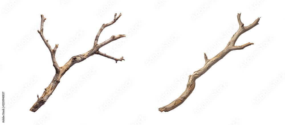 Realistic Wooden Branches on Transparent Background Realistic Wooden Branches on Transparent Background