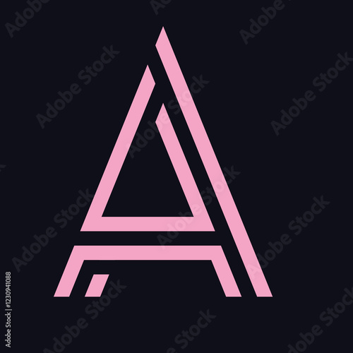 Double AA logo. Letter aa logo in unique style. 