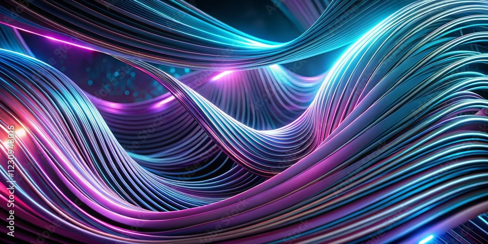 Abstract Glowing Wave Background Abstract Glowing Wave Background
