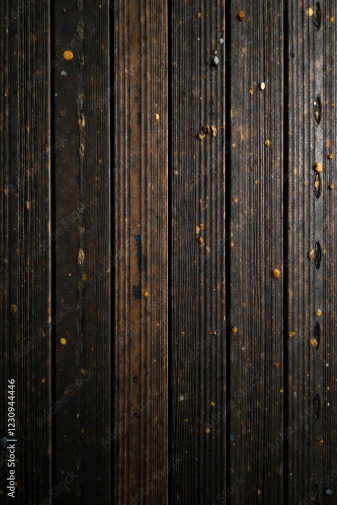 Dark, distressed wood planks with deep grain texture, aged wood, paneling Dark, distressed wood planks with deep grain texture, aged wood, paneling