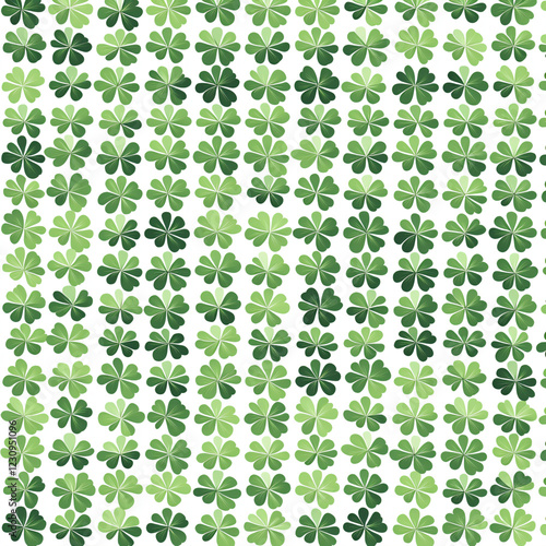 25, 20:00
A seamless pattern of bright green shamrocks on a clean white background, simple and modern design, perfect for wallpapers or fabric