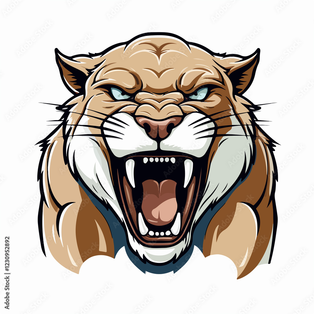 Fototapeta premium Fierce Esports Logo on White Background Generative AI