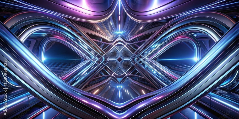 Abstract Metallic Tunnel Background Abstract Metallic Tunnel Background