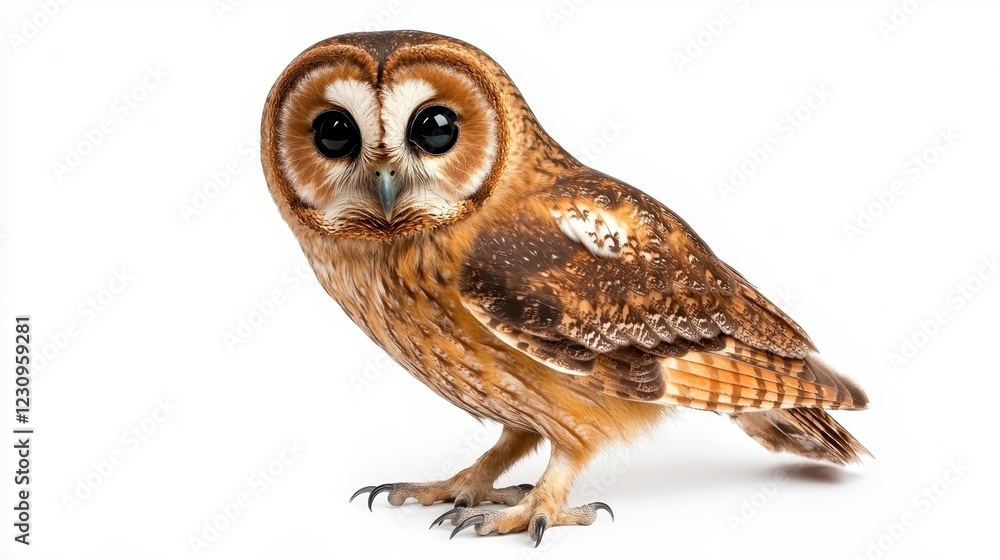 Obraz premium Realistic and Detailed Portrait of a Beautiful Barn Owl