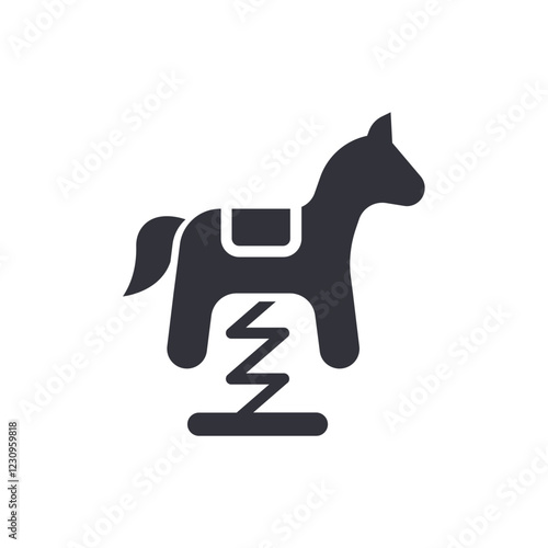 Horse playground solid icons, minimalist vector illustration ,simple transparent graphic element .Isolated on white background