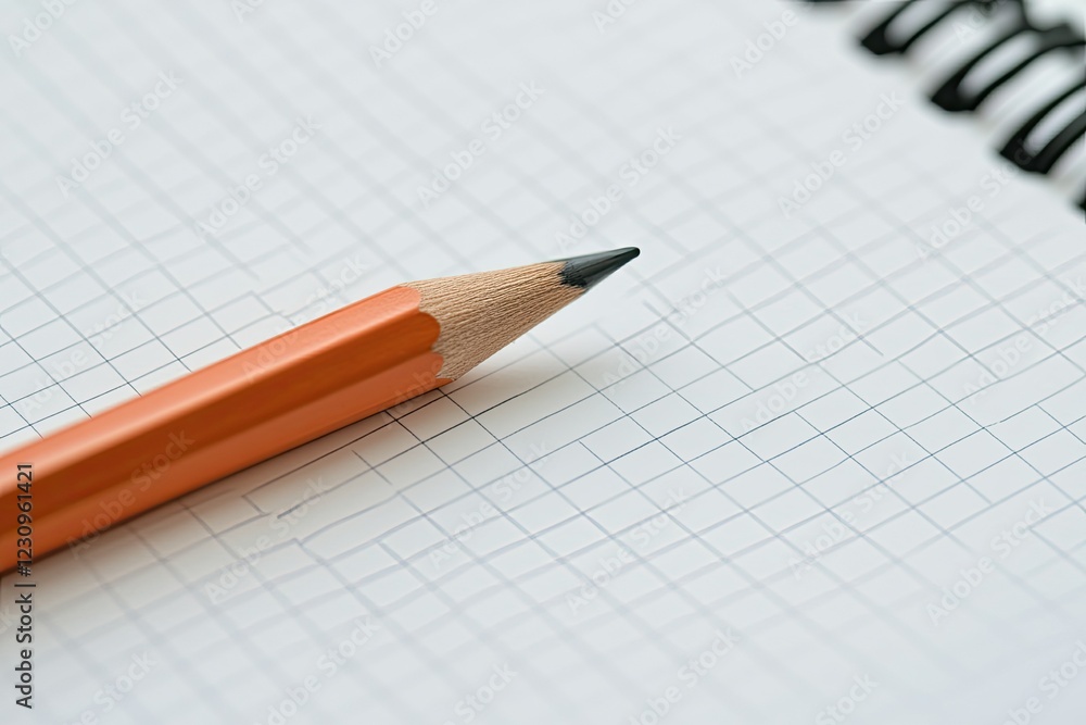 High Detail Visual of an Icon with a Pencil and a Notebook High Detail Visual of an Icon with a Pencil and a Notebook