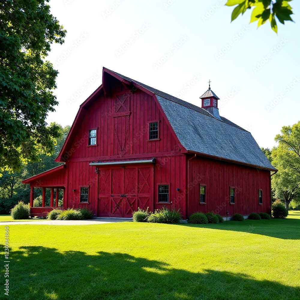 Eisenhower Gettysburg Barn Exterior - Sunny Day Photorealistic Eisenhower Gettysburg Barn Exterior - Sunny Day Photorealistic