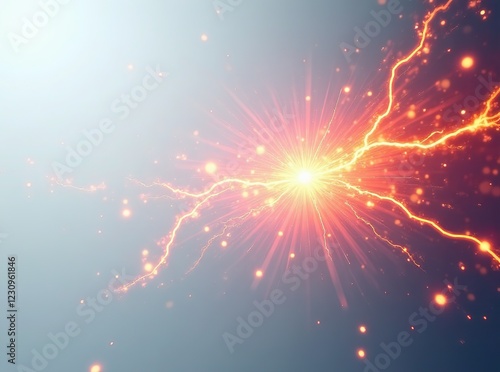 Electric Spark Discharge - 3D Rendered Backgrounds photo