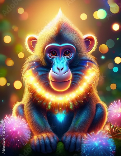 Niedliches Mandrill Äffchen