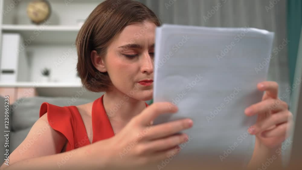Stressed young woman has financial problems with credit card debt to pay prim from bad personal money and mortgage pay management crisis. Woman worry about financial bankruptcy risk from over spending Stressed young woman has financial problems with credit card debt to pay prim from bad personal money and mortgage pay management crisis. Woman worry about financial bankruptcy risk from over spending