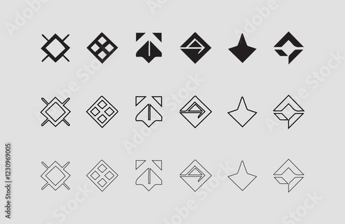 Set arrow icons. Different black arrows sign – stock vector arrow direction line vector set