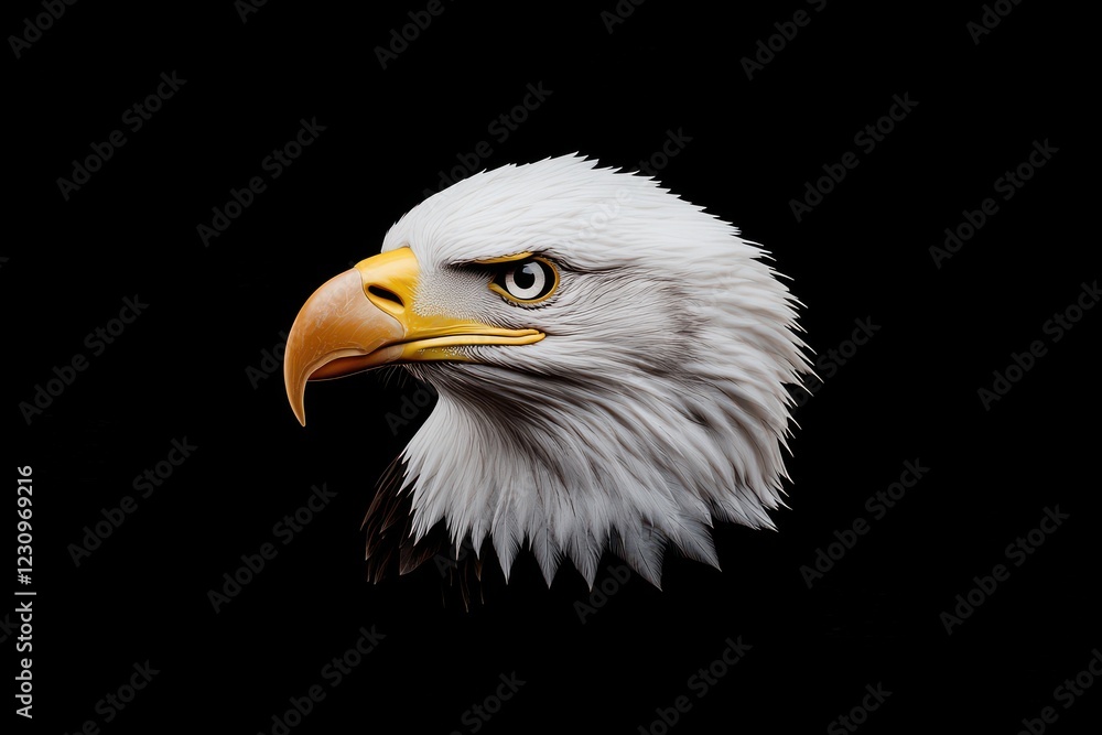 Fototapeta premium american bald eagle with background