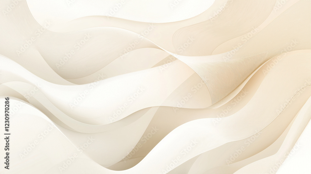 Obraz premium abstract cream silk background with lines curves neutral wallpaper background