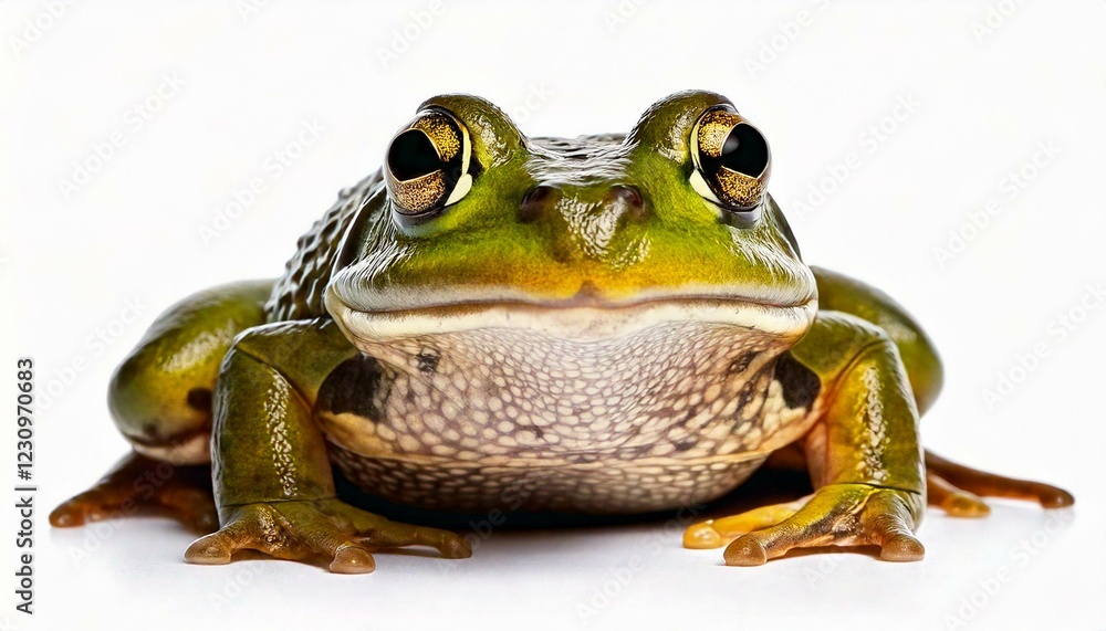 Common Water Frog in front of a white background Common Water Frog in front of a white background