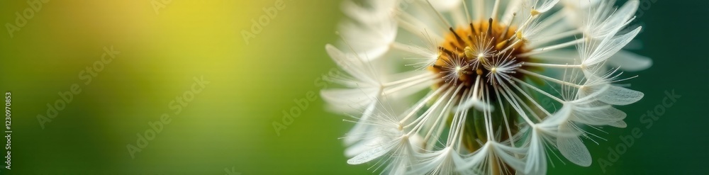 Obraz premium Macro shot of the delicate details of a dandelion flower's texture, , detail, texture
