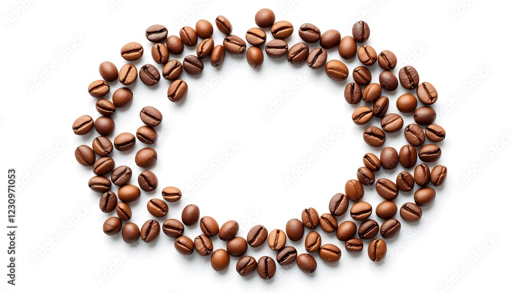 Roasted Coffee Beans Forming A Circle Roasted Coffee Beans Forming A Circle